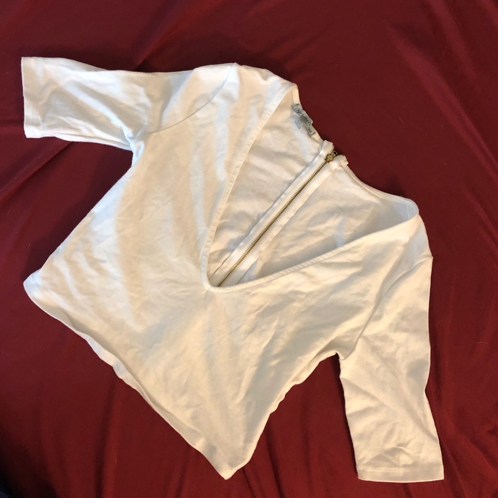 White crop top